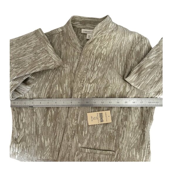 Coldwater Creek Jacquard Open Front Jacket Size Women's 14P - Picture 7 of 8